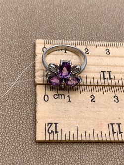 *Кольцо р.17,5 Аметист арт. R00223-021 Вес 3,2 г - фото 335471 *Кольцо р.17,5 Аметист арт. R00223-021 Вес 3,2 г - фото 335471