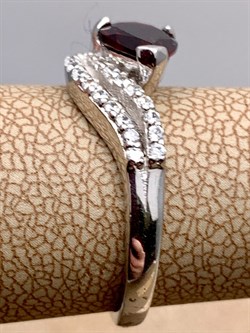 *КОЛЬЦО р.17,5 Гранат арт. R00407-475, (вес 2,71 г) - фото 335649