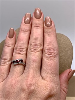 *КОЛЬЦО р.16,5 Гранат арт. R00405-362, (вес 2,6 г) - фото 335661