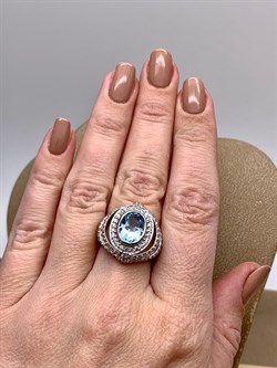 *КОЛЬЦО р.17,5 Голубой Топаз арт. R00446-874, (вес 6,62 г) - фото 335671 *КОЛЬЦО р.17,5 Голубой Топаз арт. R00446-874, (вес 6,62 г) - фото 335671