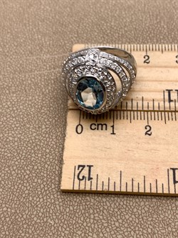 *КОЛЬЦО р.17,5 Голубой Топаз арт. R00446-874, (вес 6,62 г) - фото 335673 *КОЛЬЦО р.17,5 Голубой Топаз арт. R00446-874, (вес 6,62 г) - фото 335673