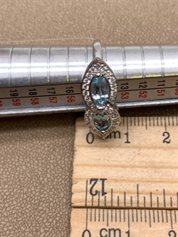 *Кольцо р.17,5 Голубой Топаз арт. R00451-512 Вес 3,69 г - фото 335676 *Кольцо р.17,5 Голубой Топаз арт. R00451-512 Вес 3,69 г - фото 335676