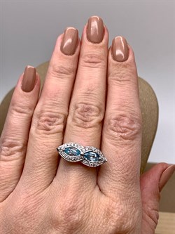 *Кольцо р.17,5 Голубой Топаз арт. R00451-512 Вес 3,69 г - фото 335681 *Кольцо р.17,5 Голубой Топаз арт. R00451-512 Вес 3,69 г - фото 335681