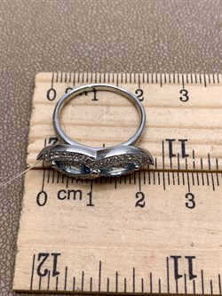 *Кольцо р.17,5 Голубой Топаз арт. R00451-512 Вес 3,69 г - фото 335683 *Кольцо р.17,5 Голубой Топаз арт. R00451-512 Вес 3,69 г - фото 335683