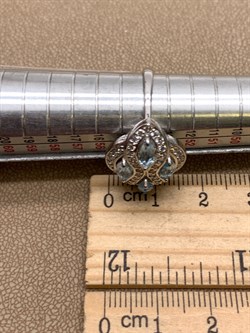 *Кольцо р.17,5 Голубой Топаз арт. R00449-287 Вес 4,61 г - фото 335686 *Кольцо р.17,5 Голубой Топаз арт. R00449-287 Вес 4,61 г - фото 335686