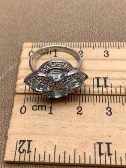 *Кольцо р.17,5 Голубой Топаз арт. R00449-287 Вес 4,61 г - фото 335693 *Кольцо р.17,5 Голубой Топаз арт. R00449-287 Вес 4,61 г - фото 335693