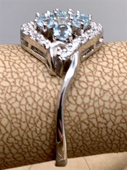 *КОЛЬЦО р.17,5 Голубой Топаз арт. R00417-507, (вес 2,72 г) - фото 335719 *КОЛЬЦО р.17,5 Голубой Топаз арт. R00417-507, (вес 2,72 г) - фото 335719