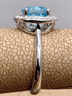 *КОЛЬЦО р.17 Голубой Топаз арт. R00468-946, (вес около 3,13 г) - фото 335729