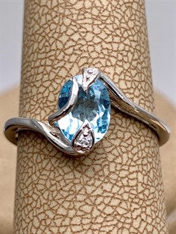 *Кольцо р.18 Голубой Топаз арт. R00450-017, (вес 2,19 г) - фото 335740 *Кольцо р.18 Голубой Топаз арт. R00450-017, (вес 2,19 г) - фото 335740