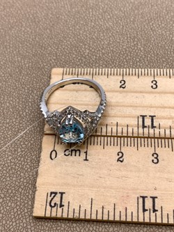 *Кольцо р.17,5 ТГолубой Топаз арт. R00494-758, (вес 3,18 г) - фото 335753 *Кольцо р.17,5 ТГолубой Топаз арт. R00494-758, (вес 3,18 г) - фото 335753