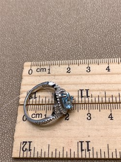 *Кольцо р.17,5 ТГолубой Топаз арт. R00494-758, (вес 3,18 г) - фото 335754 *Кольцо р.17,5 ТГолубой Топаз арт. R00494-758, (вес 3,18 г) - фото 335754