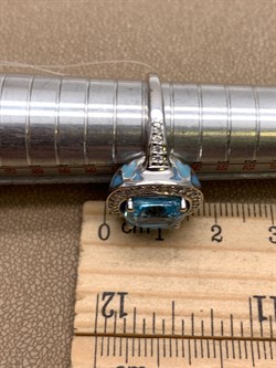 *КОЛЬЦО р.18 Голубой Топаз арт. R00444-761, (вес 5,58 г) - фото 335766 *КОЛЬЦО р.18 Голубой Топаз арт. R00444-761, (вес 5,58 г) - фото 335766