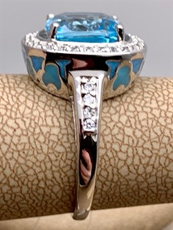 *КОЛЬЦО р.18 Голубой Топаз арт. R00444-761, (вес 5,58 г) - фото 335769 *КОЛЬЦО р.18 Голубой Топаз арт. R00444-761, (вес 5,58 г) - фото 335769