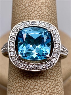 *КОЛЬЦО р.18 Голубой Топаз арт. R00444-761, (вес 5,58 г) - фото 335770 *КОЛЬЦО р.18 Голубой Топаз арт. R00444-761, (вес 5,58 г) - фото 335770