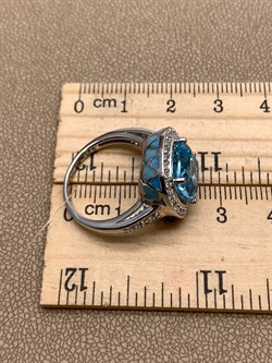 *КОЛЬЦО р.18 Голубой Топаз арт. R00444-761, (вес 5,58 г) - фото 335774 *КОЛЬЦО р.18 Голубой Топаз арт. R00444-761, (вес 5,58 г) - фото 335774