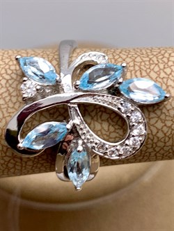 *Кольцо р.18 Голубой Топаз арт. R00457-842, (вес 4,89 г) - фото 335778 *Кольцо р.18 Голубой Топаз арт. R00457-842, (вес 4,89 г) - фото 335778