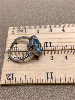 *КОЛЬЦО р.17,5 Голубой Топаз арт. R00412-810, (вес 4,19 г) - фото 335795 *КОЛЬЦО р.17,5 Голубой Топаз арт. R00412-810, (вес 4,19 г) - фото 335795