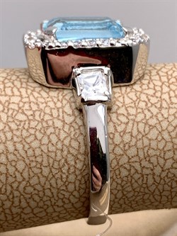 *Кольцо р.17,5 Голубой Топаз арт. R00411-247, (вес 4,63 г) - фото 335800 *Кольцо р.17,5 Голубой Топаз арт. R00411-247, (вес 4,63 г) - фото 335800