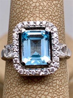 *Кольцо р.17,5 Голубой Топаз арт. R00411-247, (вес 4,63 г) - фото 335801 *Кольцо р.17,5 Голубой Топаз арт. R00411-247, (вес 4,63 г) - фото 335801