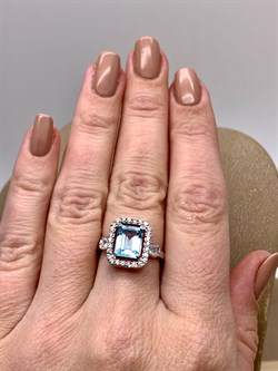 *Кольцо р.17,5 Голубой Топаз арт. R00411-247, (вес 4,63 г) - фото 335802 *Кольцо р.17,5 Голубой Топаз арт. R00411-247, (вес 4,63 г) - фото 335802