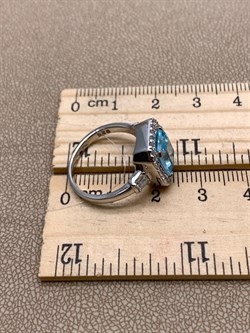 *Кольцо р.17,5 Голубой Топаз арт. R00411-247, (вес 4,63 г) - фото 335805 *Кольцо р.17,5 Голубой Топаз арт. R00411-247, (вес 4,63 г) - фото 335805