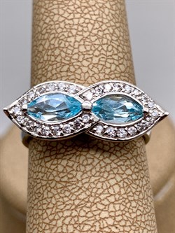 *Кольцо р.18,5 Голубой Топаз арт. R00451-543 Вес 3,94 г - фото 335811 *Кольцо р.18,5 Голубой Топаз арт. R00451-543 Вес 3,94 г - фото 335811