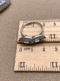 *Кольцо р.18,5 Голубой Топаз арт. R00451-543 Вес 3,94 г - фото 335814 *Кольцо р.18,5 Голубой Топаз арт. R00451-543 Вес 3,94 г - фото 335814