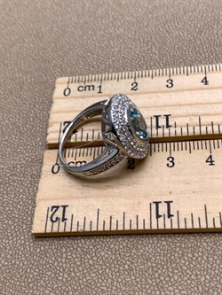 *КОЛЬЦО р.17,5 Голубой Топаз арт. R00456-170, (вес 4,96 г) - фото 335825 *КОЛЬЦО р.17,5 Голубой Топаз арт. R00456-170, (вес 4,96 г) - фото 335825