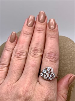 *Кольцо р.18 Голубой Топаз арт. R00416-845, (вес 2,97 г) - фото 335832