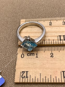 *Кольцо р.17,5 Голубой Топаз арт. R00401-935, (вес 4,02 г) - фото 335854