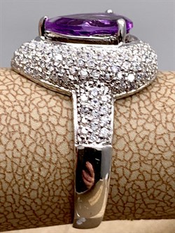 *КОЛЬЦО р.17 Аметист арт. R00633-730, (вес 3,97 г) - фото 335880 *КОЛЬЦО р.17 Аметист арт. R00633-730, (вес 3,97 г) - фото 335880