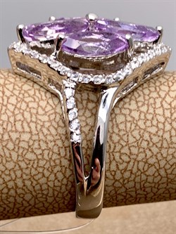 *КОЛЬЦО р.17,5 Аметист арт. R00632-303, (вес 4,56 г) - фото 335890 *КОЛЬЦО р.17,5 Аметист арт. R00632-303, (вес 4,56 г) - фото 335890