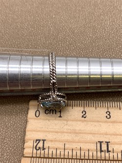 *КОЛЬЦО р.17 Голубой Топаз арт. R00238-575, (вес около 2,61 г) - фото 335916