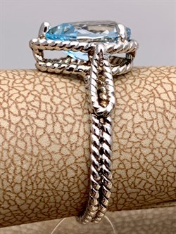 *КОЛЬЦО р.17 Голубой Топаз арт. R00238-575, (вес около 2,61 г) - фото 335919