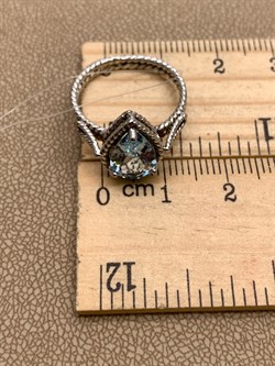 *КОЛЬЦО р.17 Голубой Топаз арт. R00238-575, (вес около 2,61 г) - фото 335923