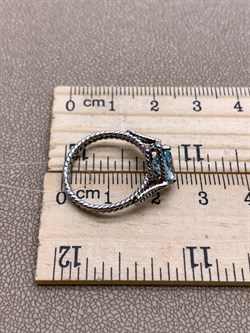 *КОЛЬЦО р.17 Голубой Топаз арт. R00238-575, (вес около 2,61 г) - фото 335924