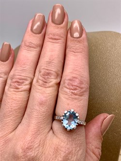 *КОЛЬЦО р.18 Голубой Топаз арт. R00226-123, (вес 3,13 г) - фото 335931 *КОЛЬЦО р.18 Голубой Топаз арт. R00226-123, (вес 3,13 г) - фото 335931