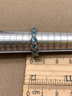 *КОЛЬЦО р.16,5 Голубой Топаз арт. R00203-651, (вес 4,88 г) - фото 335956