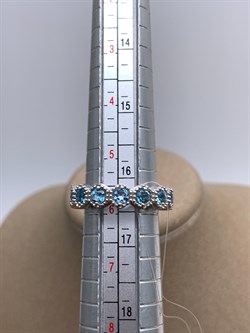 *КОЛЬЦО р.16,5 Голубой Топаз арт. R00203-651, (вес 4,88 г) - фото 335957