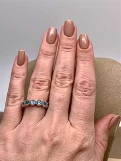 *КОЛЬЦО р.16,5 Голубой Топаз арт. R00203-651, (вес 4,88 г) - фото 335961