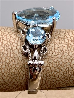 *КОЛЬЦО р.17 Голубой Топаз арт. R00214-870, (вес 4,17 г) - фото 335968 *КОЛЬЦО р.17 Голубой Топаз арт. R00214-870, (вес 4,17 г) - фото 335968