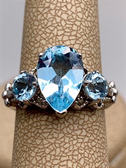 *КОЛЬЦО р.17 Голубой Топаз арт. R00214-870, (вес 4,17 г) - фото 335969 *КОЛЬЦО р.17 Голубой Топаз арт. R00214-870, (вес 4,17 г) - фото 335969