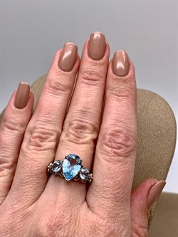 *КОЛЬЦО р.17 Голубой Топаз арт. R00214-870, (вес 4,17 г) - фото 335970 *КОЛЬЦО р.17 Голубой Топаз арт. R00214-870, (вес 4,17 г) - фото 335970