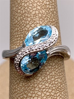 *КОЛЬЦО р.17,5 Голубой Топаз арт. R00159-963, (вес 4,38 г) - фото 336009 *КОЛЬЦО р.17,5 Голубой Топаз арт. R00159-963, (вес 4,38 г) - фото 336009