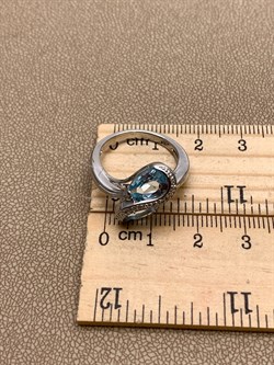 *КОЛЬЦО р.17,5 Голубой Топаз арт. R00159-963, (вес 4,38 г) - фото 336012 *КОЛЬЦО р.17,5 Голубой Топаз арт. R00159-963, (вес 4,38 г) - фото 336012