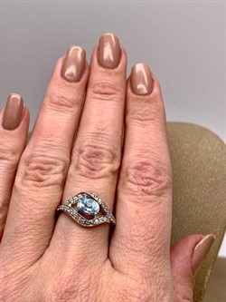 *КОЛЬЦО р.17,5 Голубой Топаз арт. R00101-925, (вес 2,43 г) - фото 336030 *КОЛЬЦО р.17,5 Голубой Топаз арт. R00101-925, (вес 2,43 г) - фото 336030