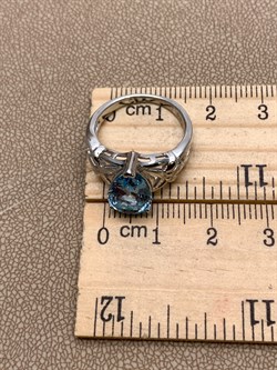 *Кольцо р.17 Голубой Топаз арт. R00197-175 Вес 4,12 г - фото 336042