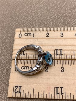 *Кольцо р.17 Голубой Топаз арт. R00197-175 Вес 4,12 г - фото 336043