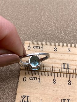 *КОЛЬЦО р.18 Голубой Топаз арт. R00104-400, (вес 3,16 г) - фото 336051 *КОЛЬЦО р.18 Голубой Топаз арт. R00104-400, (вес 3,16 г) - фото 336051