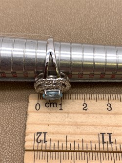 *КОЛЬЦО р.17,5 Голубой Топаз арт. R00196-114, (вес 5,02 г) - фото 336055 *КОЛЬЦО р.17,5 Голубой Топаз арт. R00196-114, (вес 5,02 г) - фото 336055